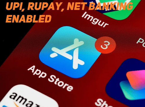 Apple App Store в Индии позволяет осуществлять платежи через UPI, интернет-банкинг и карты RuPay.