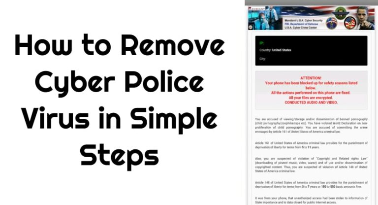 Как удалить вирус Cyber ​​Police за простые шаги