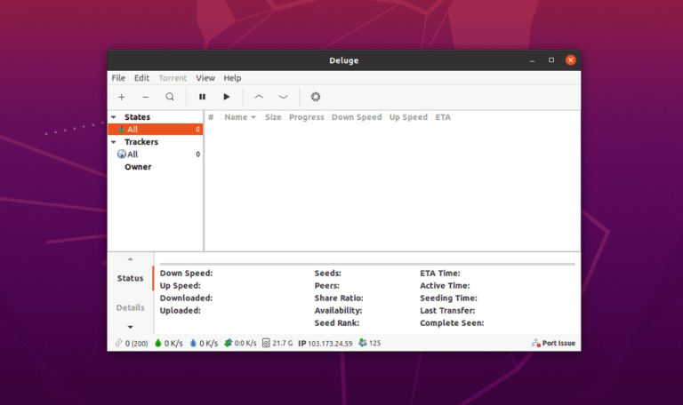 Как установить Deluge на Ubuntu 20.04 — клиент BitTorrent для Linux